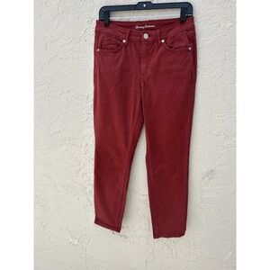 Tommy Bahama Boracay Beach High Rise Ankle Pants Red Mahogany 4x28 SW120678